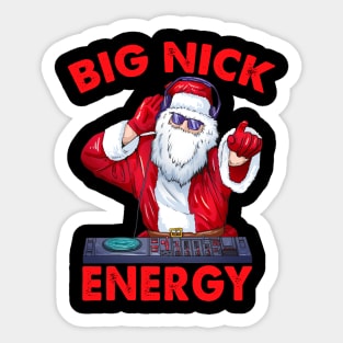 Big Nick Energy Funny Santa Christmas Sticker